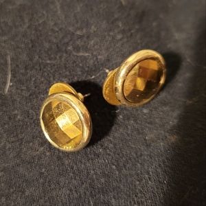 Gold rhinestone earrings